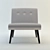 Silver Crush Vintage Accent Chair 3D model small image 2