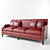 Premium Leather Sofa - William 3D model small image 1