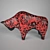 Abstract Ceramic Bull Sculpture 3D model small image 1