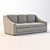 Sleek 3-Seater Sofa 3D model small image 1