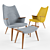 Elegant Wegner Lounge Chair 3D model small image 2