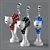 Hand-painted Ceramic Cat Statuette 3D model small image 1