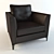 Luxury Leather Minotti Andersen Armchair 3D model small image 1