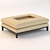 Versatile Ottoman: Tray-Topped Beauty 3D model small image 1