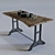 Industrial Loft Style Desk 3D model small image 1