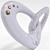 Ceramic Heart Decor with Rhinestones 3D model small image 2