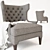 Elegant Helena Tufted Chair 3D model small image 1