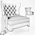 Elegant Helena Tufted Chair 3D model small image 2