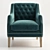 Elegant Carmela Armchair: GRAMERCY HOME 3D model small image 2