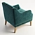 Elegant Carmela Armchair: GRAMERCY HOME 3D model small image 3