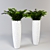 Zamioculcas: Large White Vase with Unique Pattern 3D model small image 1