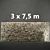 Premium Sandstone Wall - 3x7.5m 3D model small image 2