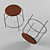 Sleek Backless Stool: Modern Loft Design 3D model small image 3