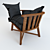 Modern Gray Armchair: Sleek and Stylish 3D model small image 2