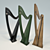 Celtic Melody Irish Harp 3D model small image 1