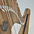 Celtic Melody Irish Harp 3D model small image 2