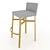 Croissant 577: Stylish Bar Stool 3D model small image 1