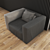 Luxury Lounge Chair 3D model small image 1