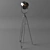 Sleek Steel Floor Lamp 3D model small image 1