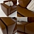 Elegant Dekalb Leather Sofa 3D model small image 3