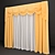 Stylish Curtains with Valance 3D model small image 2