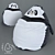 Panda Armchair Bag: Cozy and Stylish 3D model small image 1
