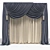 Elegant Set of 3 Curtains 3D model small image 1