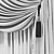 Elegant Set of 3 Curtains 3D model small image 3