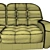 Modern Accent Sofa 3D model small image 3