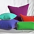 Versatile Cushion Set - 3 Sizes 3D model small image 1