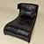 Briarwood Chaise Lounge: Bentley Black Leather Upholstery 3D model small image 1