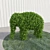 Elegant Elephant Topiary 3D model small image 1