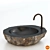 Natural Stone Wash Basin 3D model small image 1