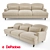 Raffles Sofa: Stylish Three-Seater Choice 3D model small image 1