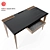 Sleek Ash Wood Desk - OLLLY 3D model small image 1