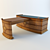 Elegant Office Desk with Vicente Zaragoza Prefix 3D model small image 2