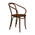 Vintage Le Corbusier Wooden Chair 3D model small image 1