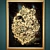 Elegant Gilded Marble Panels 3D model small image 1