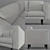 Modern NORSBORG Sofa, 155cm Width 3D model small image 3