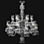Regal Glow Chandelier 3D model small image 1