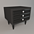 Italian Made Sige Gold Desk with Drawer 3D model small image 3
