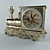 Retro Train Table Clock 3D model small image 3