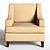 Elegant Microfiber Chair in Taupe 3D model small image 2