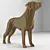 Plywood Pup Sculpture 3D model small image 2