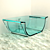 Modern Glass Bath 3D model small image 1