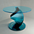 Modern Glass Spiral Table 3D model small image 1