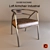 Industrial Loft Armchair: Modern Design, Metal Frame, Genuine Leather 3D model small image 1