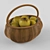 Delicious Orchard Bounty: Basket Full of Apples 3D model small image 1