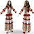 Russian Style Women's Dress 3D model small image 1