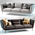Versatile Sofa in 2 Color Options 3D model small image 1